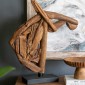 Artekko Woody Καφέ Διακοσμητικό Γλυπτό Άλογο από Ξύλο Teak (65x13x73)cm
