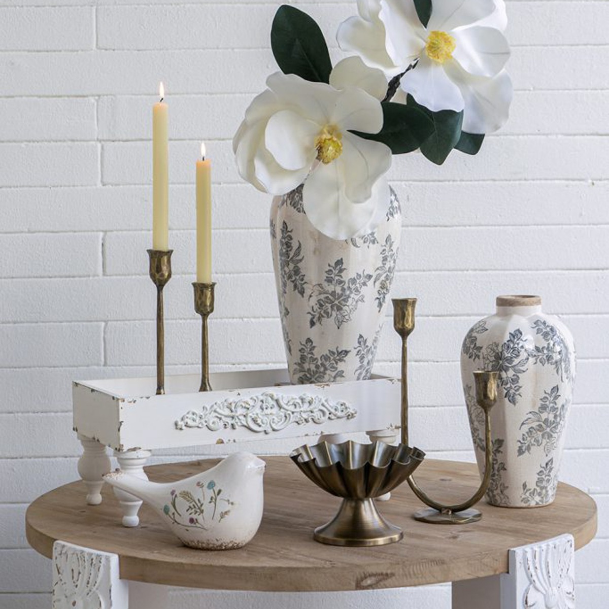 Artekko Solis Χρυσά Μεταλλικά Κηροπήγια (7.6x7.6x25.4)cm (7.6x7.6x20.3)cm 2pcs