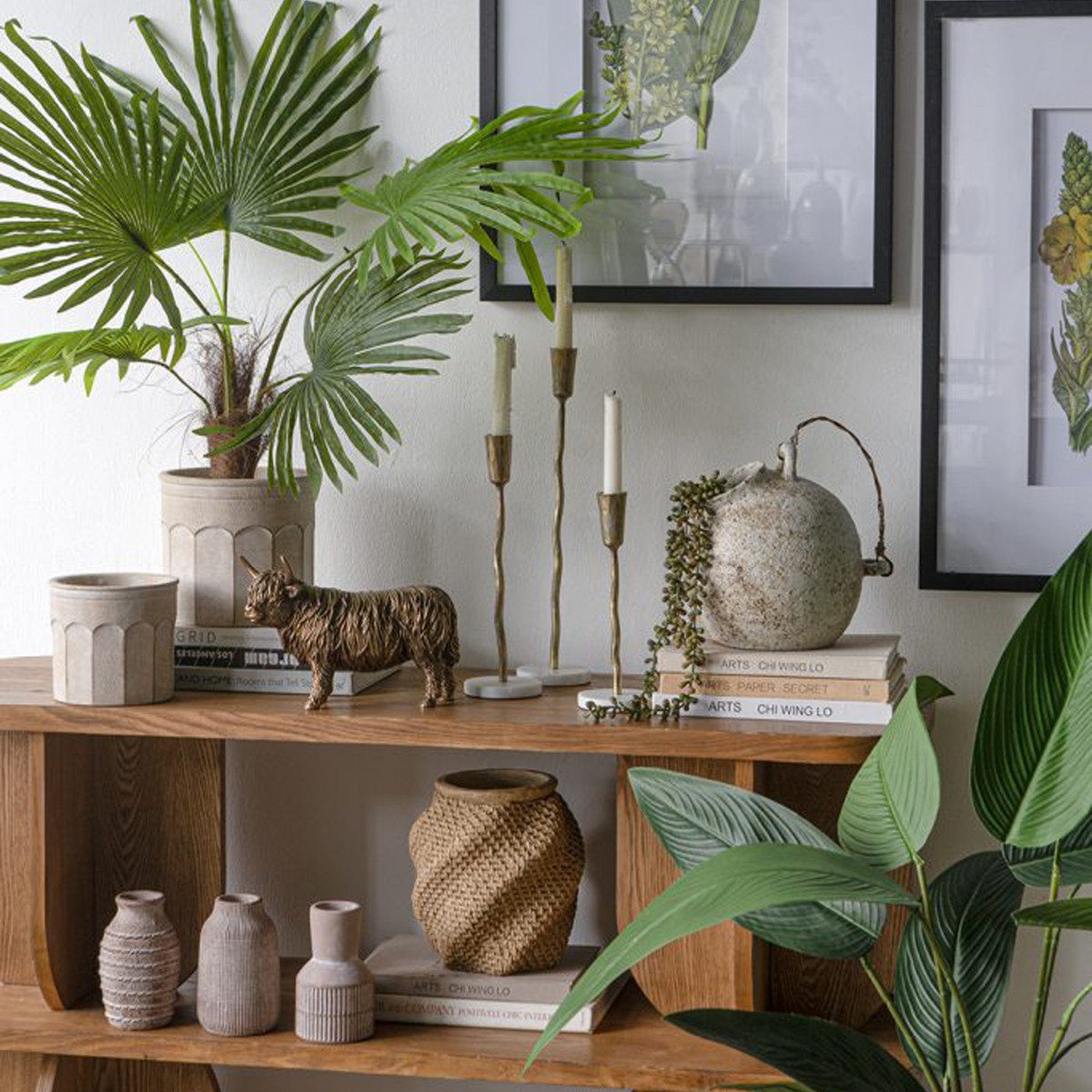 Artekko Solis Χρυσά Μεταλλικά Κηροπήγια (7.6x7.6x25.4)cm (7.6x7.6x20.3)cm 2pcs