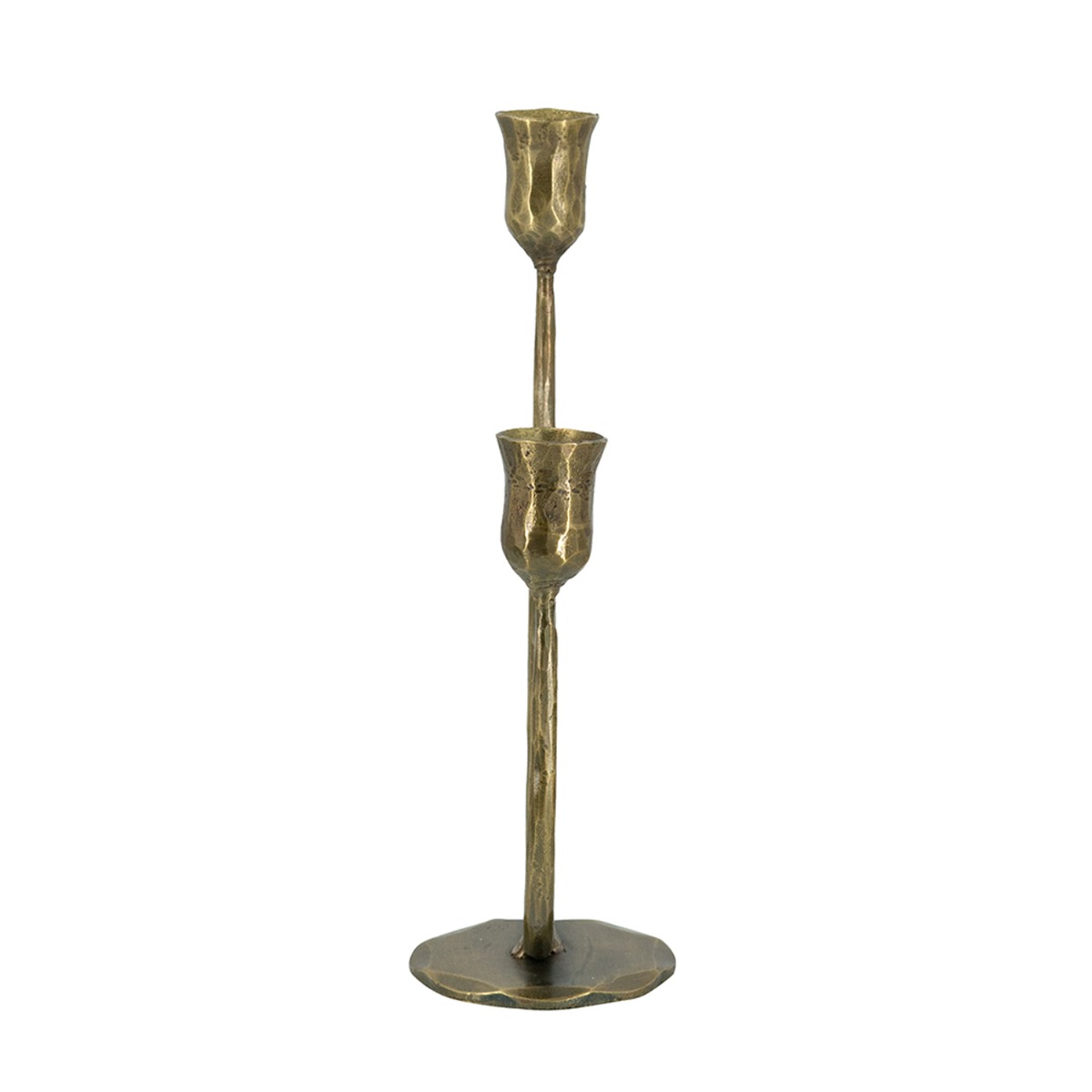 Artekko Solis Χρυσό Μεταλλικό Κηροπήγιο (16x9x29)cm