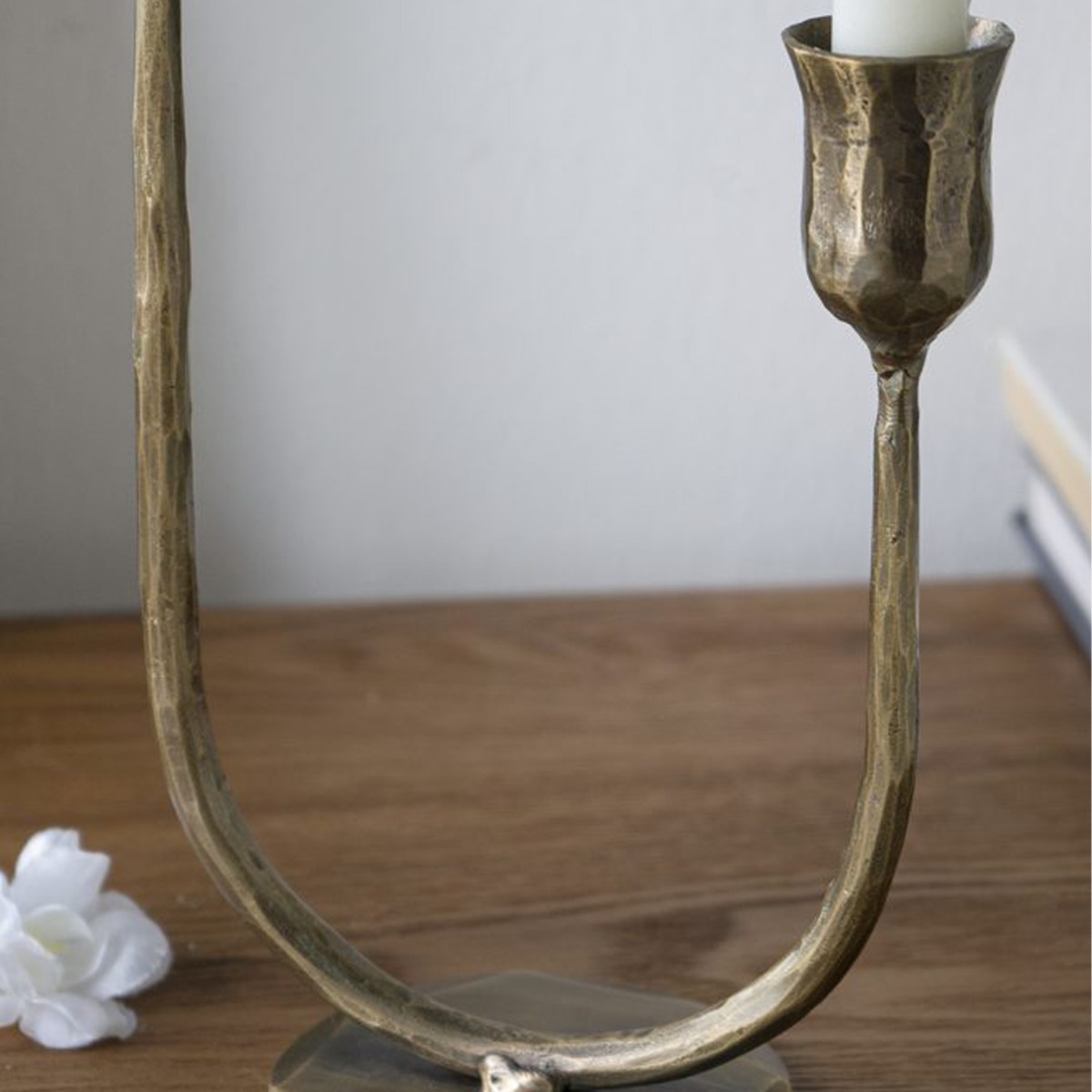 Artekko Solis Χρυσό Μεταλλικό Κηροπήγιο (16x9x29)cm