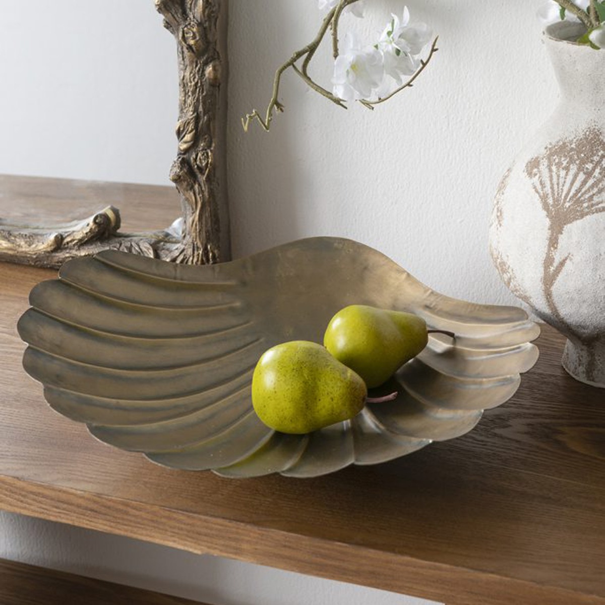 Artekko Solis Χρυσή Μεταλλική Πιατέλα (40x36.5x7.5)cm