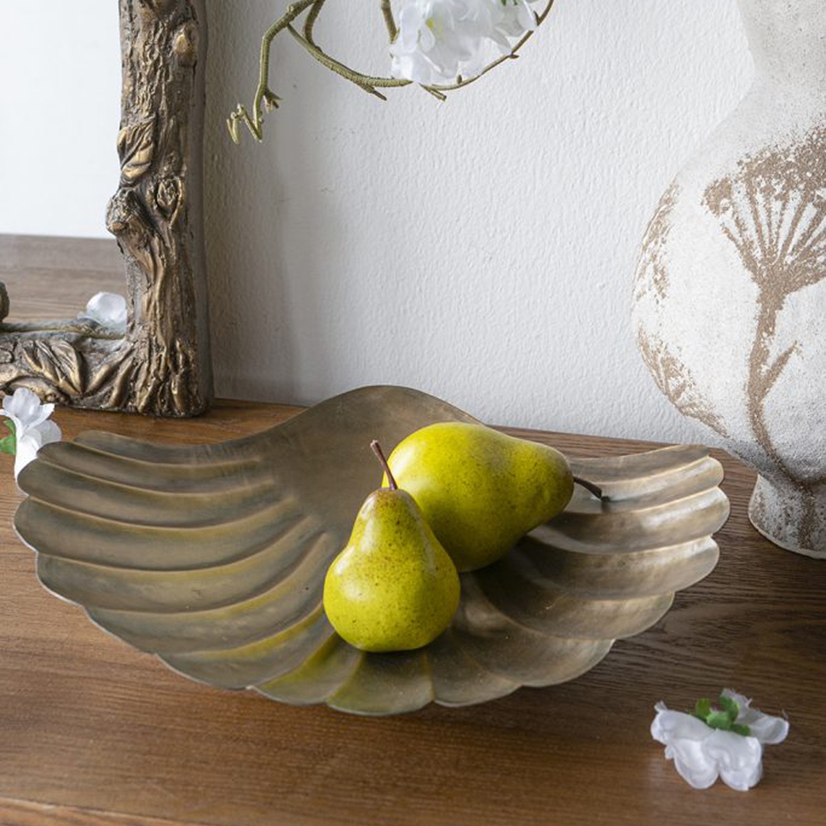 Artekko Solis Χρυσή Μεταλλική Πιατέλα (31.5x26.5x6)cm