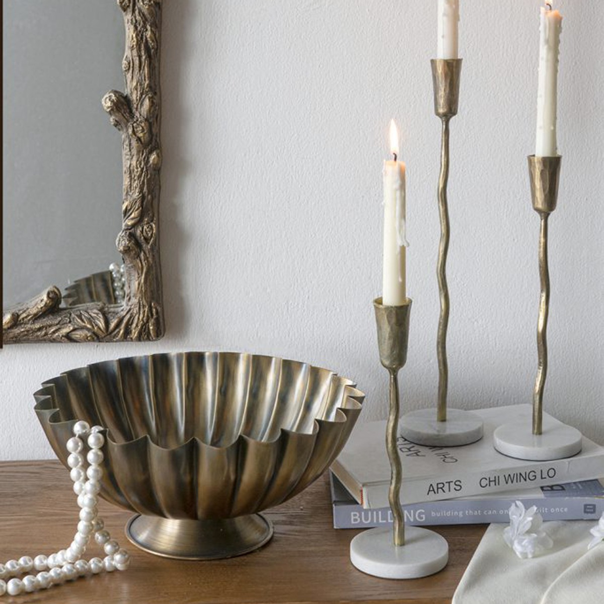 Artekko Solis Χρυσό Μεταλλικό Μπολ (31.5x31.5x14)cm