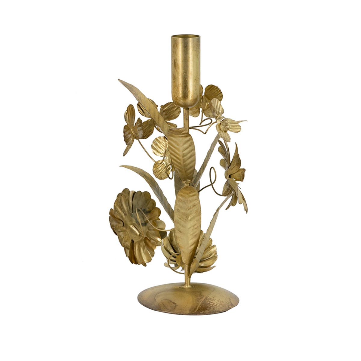 Artekko Solis Χρυσό Μεταλλικό Κηροπήγιο (9x9x23)cm