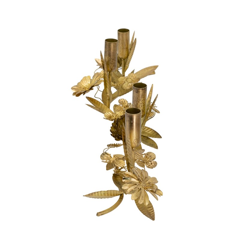 Artekko Solis Χρυσό Μεταλλικό Κηροπήγιο (58x16x15)cm