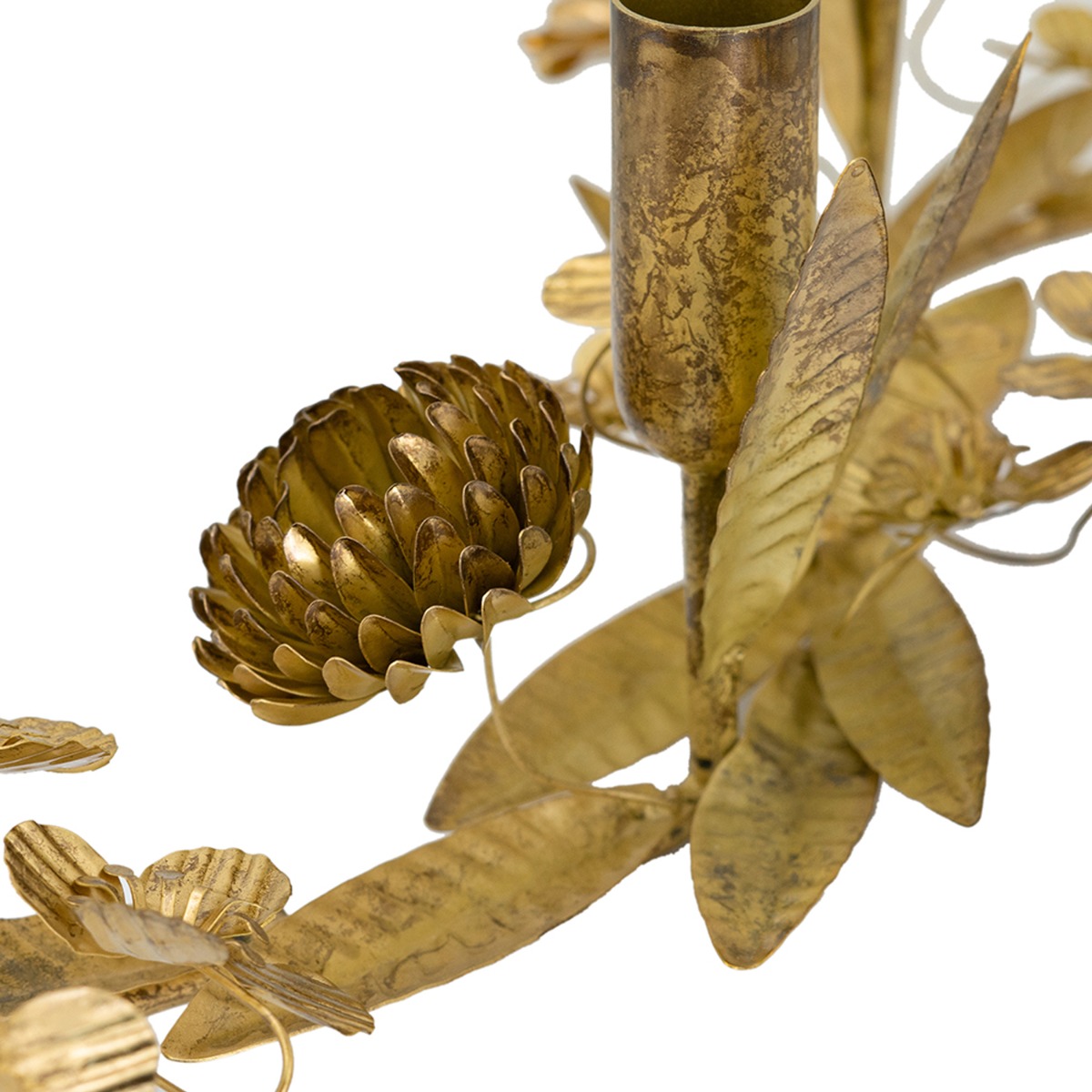 Artekko Solis Χρυσό Μεταλλικό Κηροπήγιο (58x16x15)cm