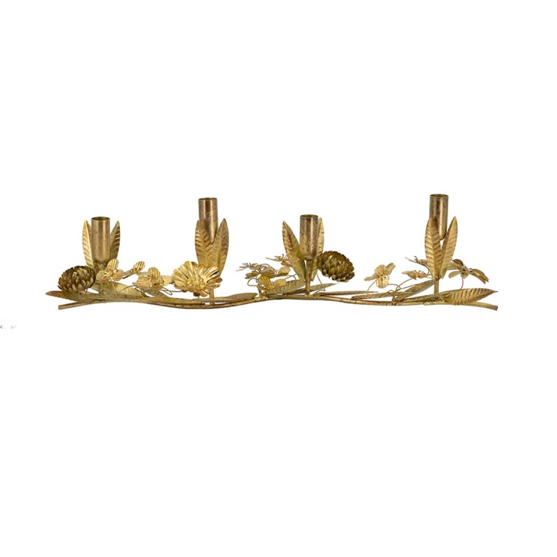 Artekko Solis Χρυσό Μεταλλικό Κηροπήγιο (58x16x15)cm