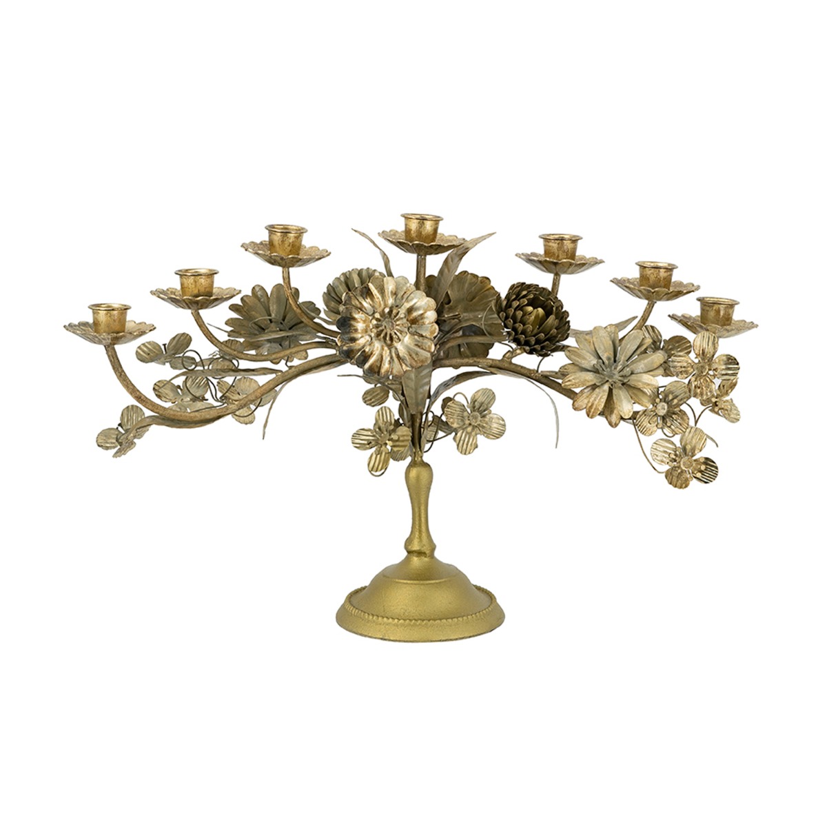 Artekko Solis Χρυσό Μεταλλικό Κηροπήγιο (47x11x27.5)cm