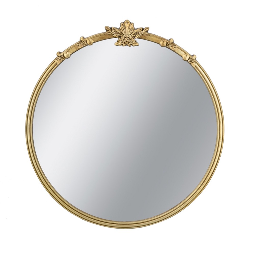Artekko Mirror Χρυσός MDF Καθρέπτης Τοίχου (76x2.5x79)cm