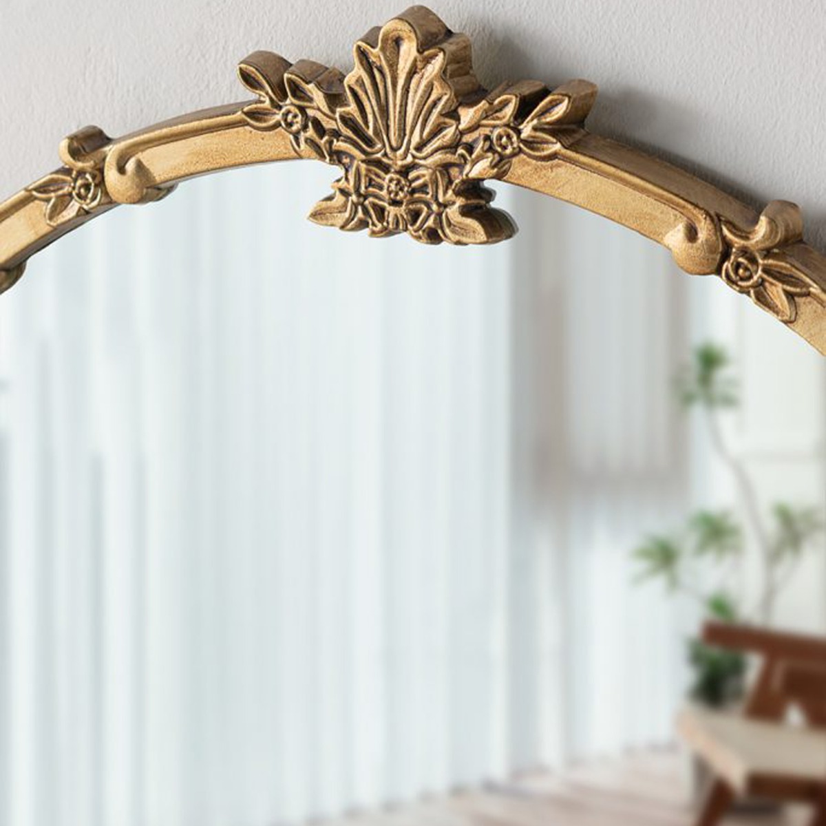 Artekko Mirror Χρυσός MDF Καθρέπτης Τοίχου (76x2.5x79)cm