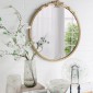 Artekko Mirror Χρυσός MDF Καθρέπτης Τοίχου (76x2.5x79)cm