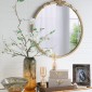 Artekko Mirror Χρυσός MDF Καθρέπτης Τοίχου (76x2.5x79)cm