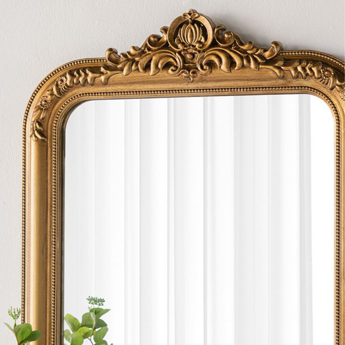 Artekko Mirror Χρυσός MDF Καθρέπτης Τοίχου (60x2.5x95)cm