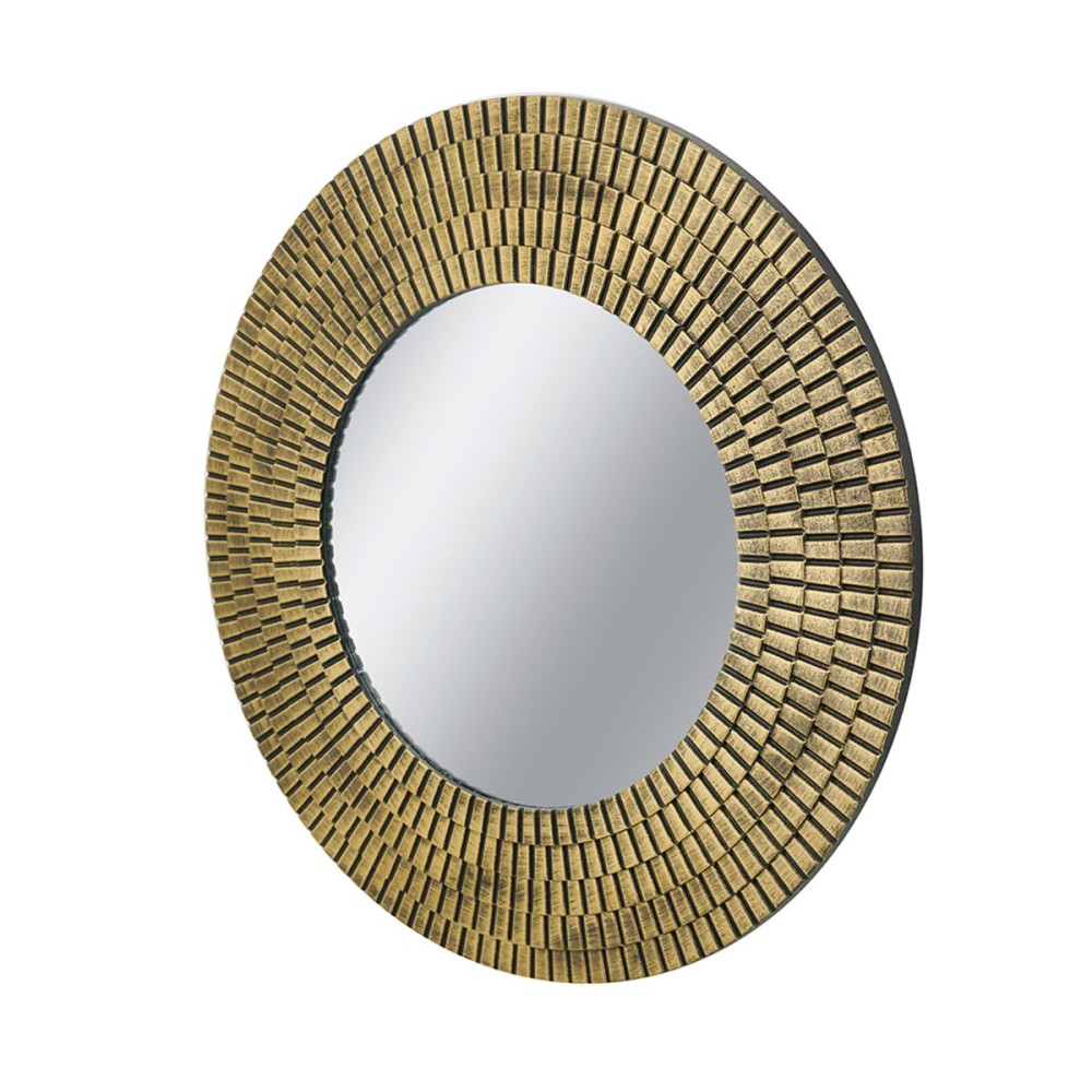Artekko Mirror Χρυσός MDF Καθρέπτης Τοίχου (75x1.8x75)cm