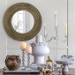 Artekko Mirror Χρυσός MDF Καθρέπτης Τοίχου (75x1.8x75)cm