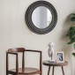 Artekko Mirror MDF Καθρέπτης Τοίχου σε Μαύρο με Χρυσό (67x3x67)cm