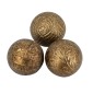 Artekko Solis Χρυσές MDF Διακοσμητικές Σφαίρες (8x8x8)cm 3pcs