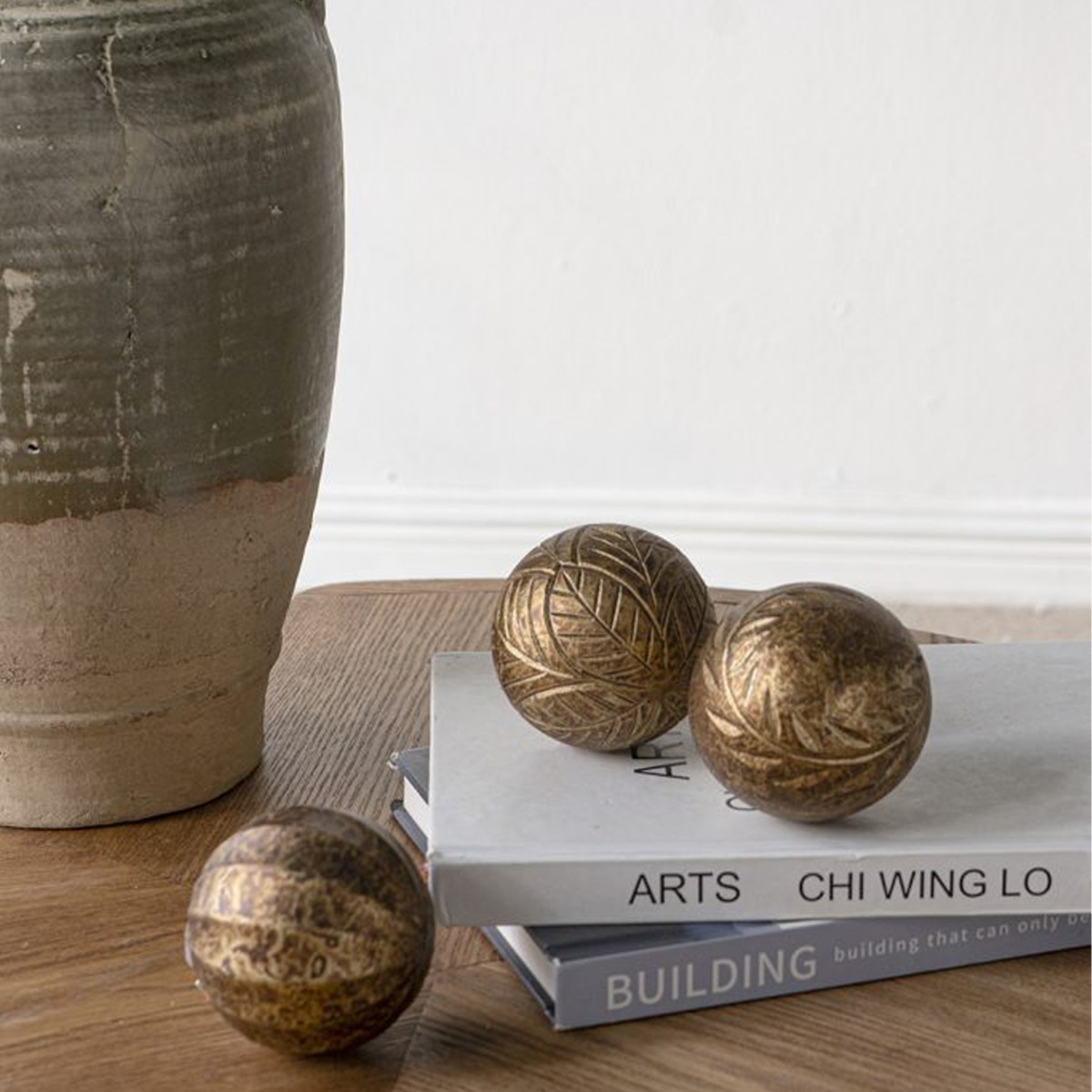 Artekko Solis Χρυσές MDF Διακοσμητικές Σφαίρες (8x8x8)cm 3pcs