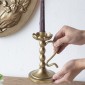 Artekko Solis Χρυσό Μεταλλικό Κηροπήγιο (12.5x11x18.5)cm