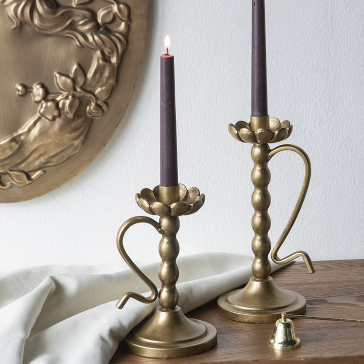 Artekko Solis Χρυσό Μεταλλικό Κηροπήγιο (12.5x11x18.5)cm