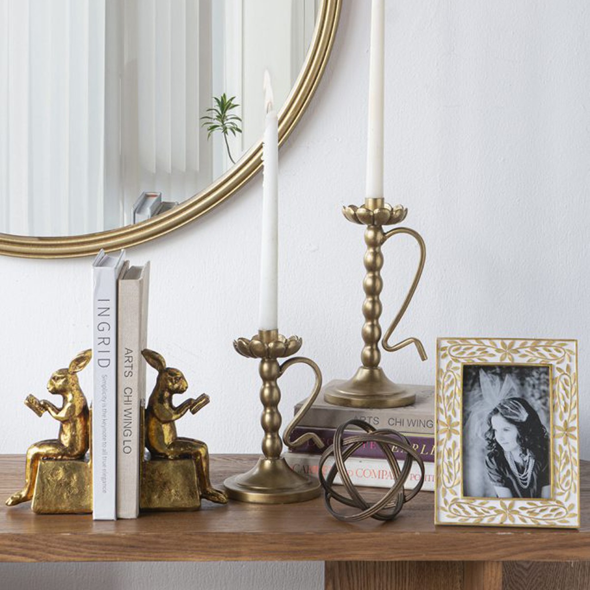 Artekko Solis Χρυσό Μεταλλικό Κηροπήγιο (12.5x11x18.5)cm