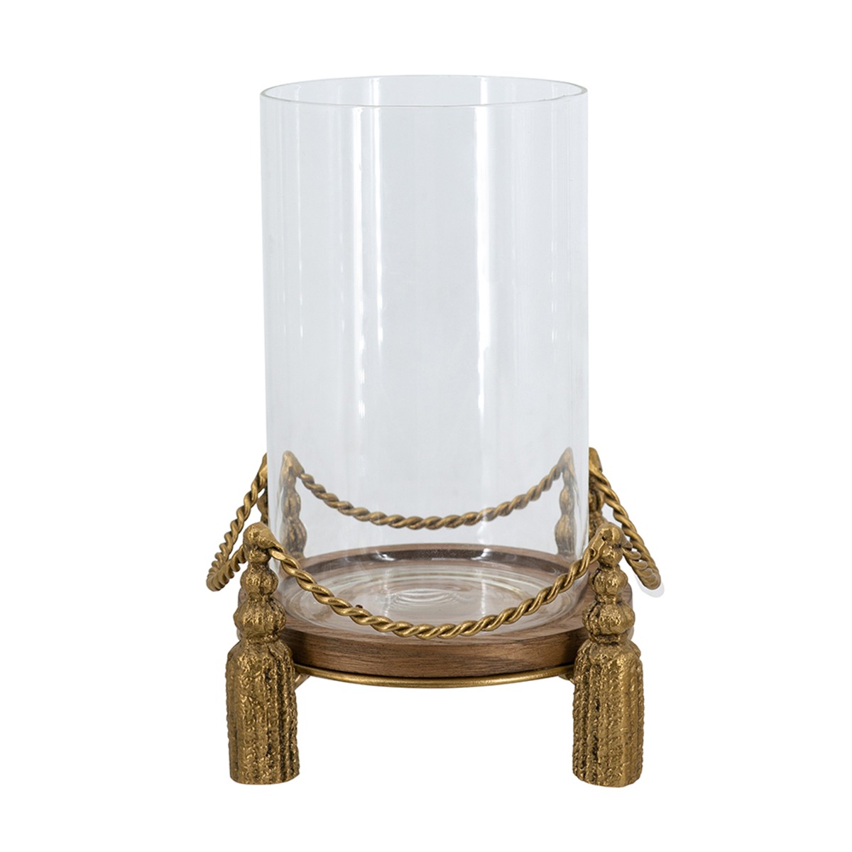 Artekko Solis Χρυσό Μεταλλικό Κηροπήγιο (15.5x15.5x22.5)cm