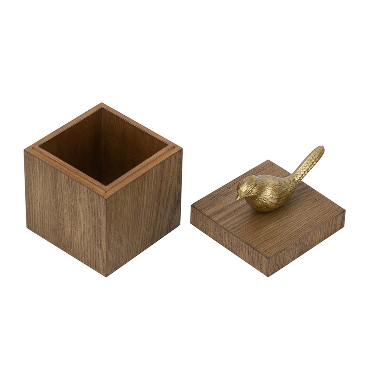 Artekko Solis Καφέ MDF Κοσμηματοθήκη Διακοσμητικό Κουτί (10x10x17)cm