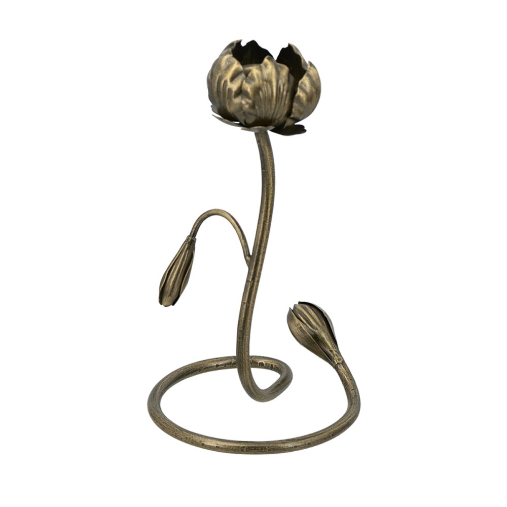 Artekko Solis Χρυσό Μεταλλικό Κηροπήγιο (12.5x13x23)cm