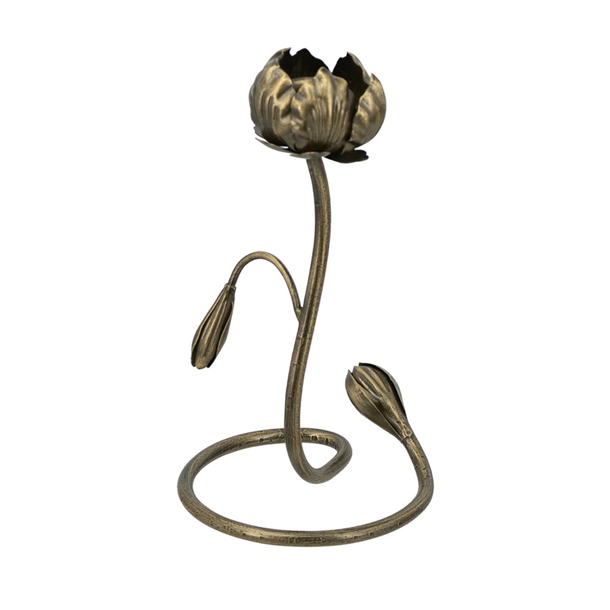 Artekko Solis Χρυσό Μεταλλικό Κηροπήγιο (12.5x13x23)cm