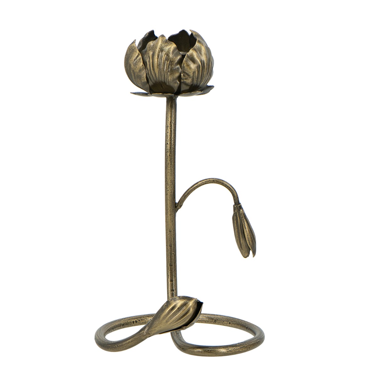 Artekko Solis Χρυσό Μεταλλικό Κηροπήγιο (12.5x13x23)cm