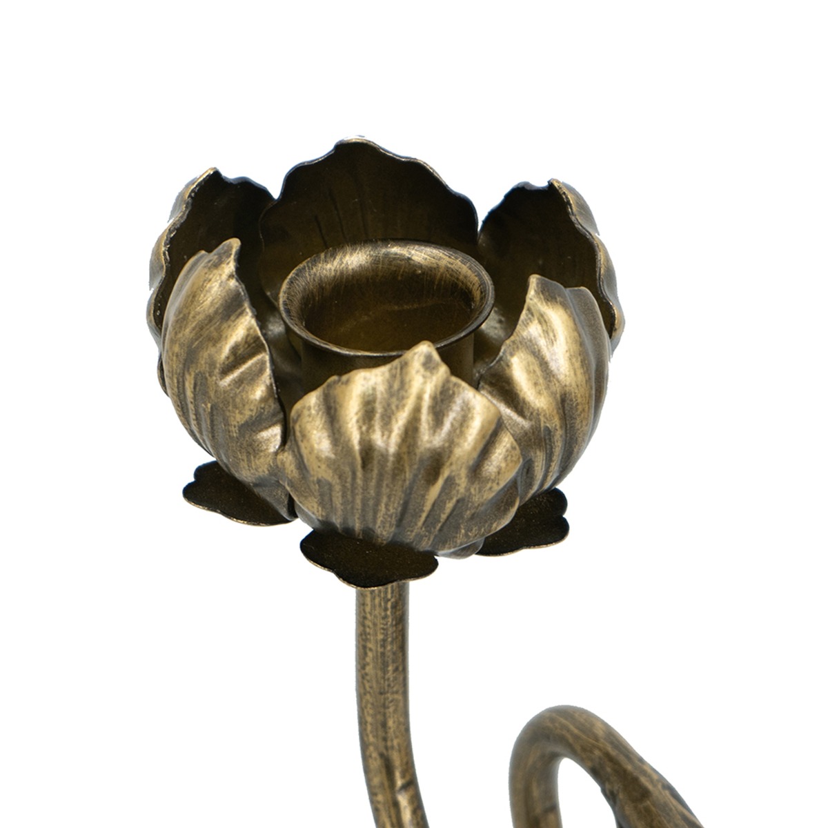 Artekko Solis Χρυσό Μεταλλικό Κηροπήγιο (12.5x13x23)cm