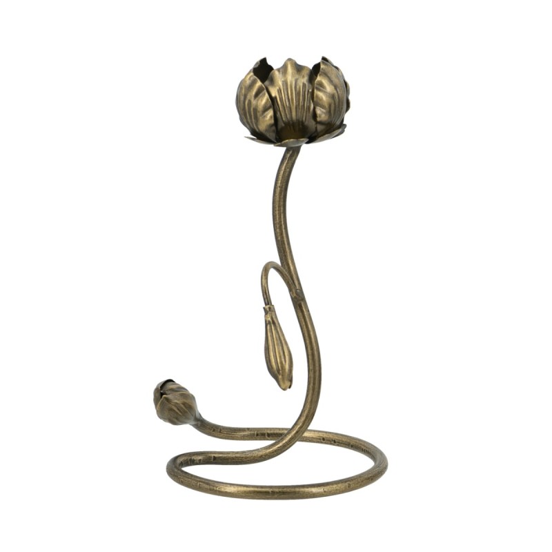 Artekko Solis Χρυσό Μεταλλικό Κηροπήγιο (12.5x13x23)cm