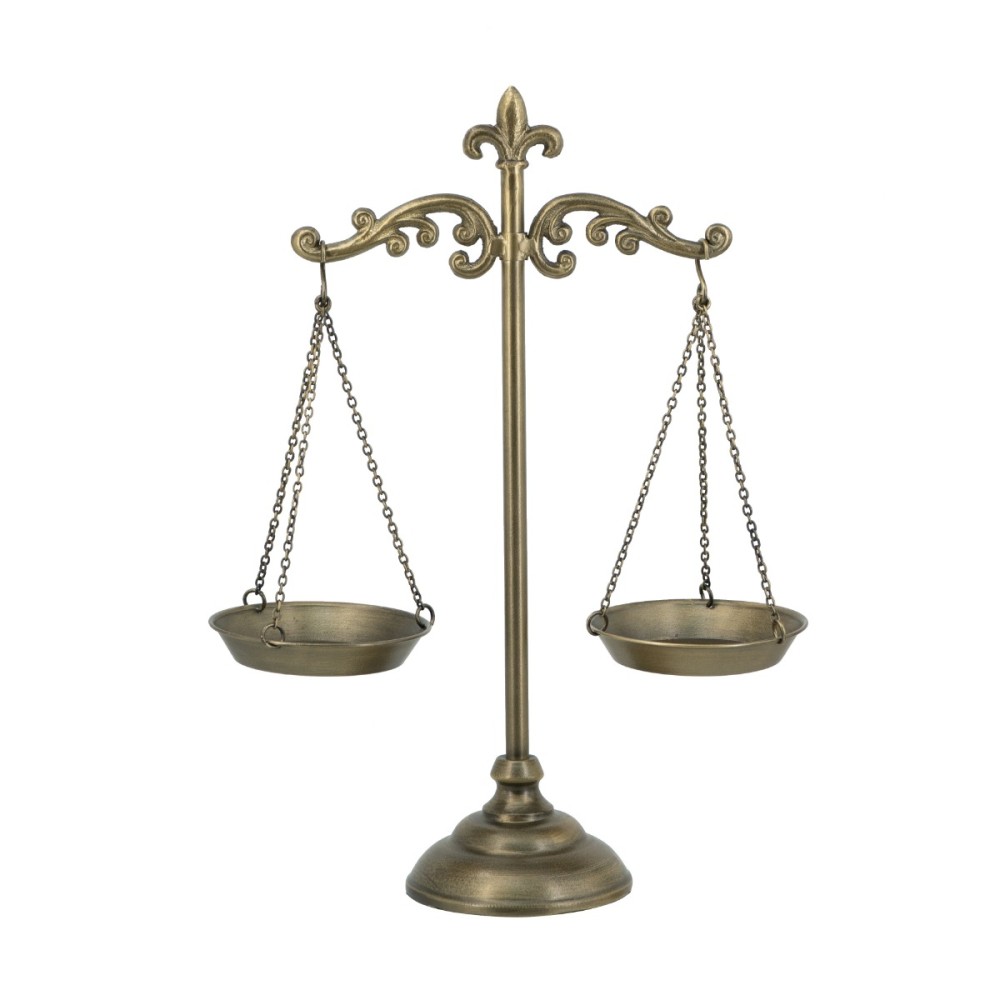 Artekko Solis Χρυσή Μεταλλική Διακοσμητική Ζυγαριά (35x12.5x45)cm