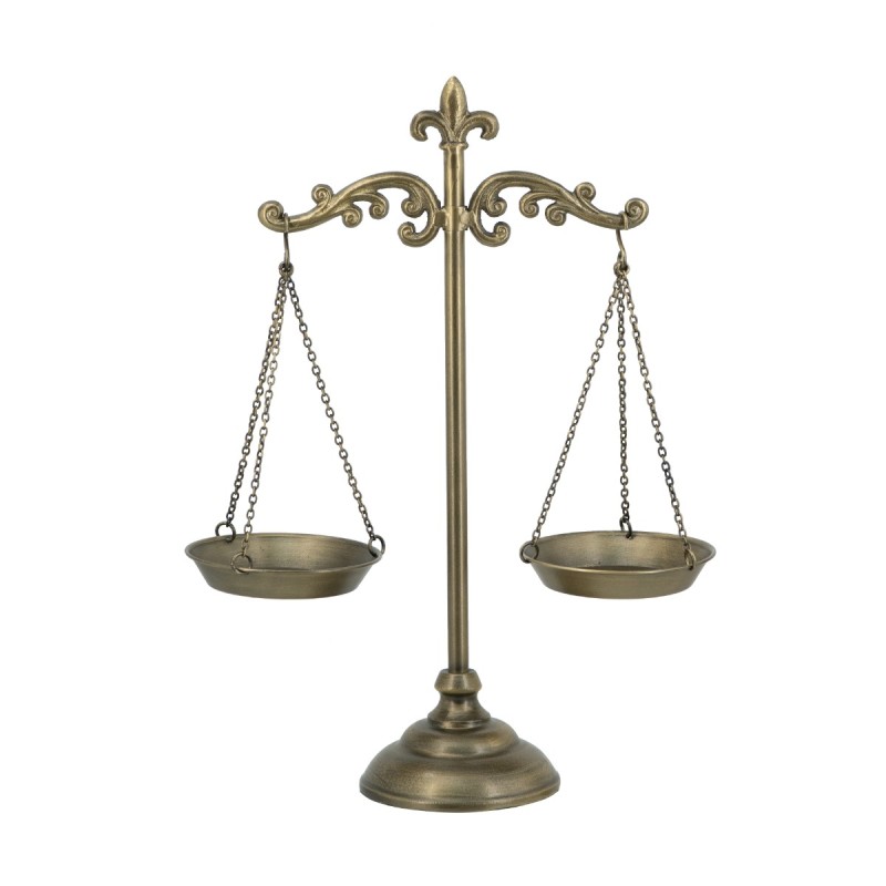 Artekko Solis Χρυσή Μεταλλική Διακοσμητική Ζυγαριά (35x12.5x45)cm