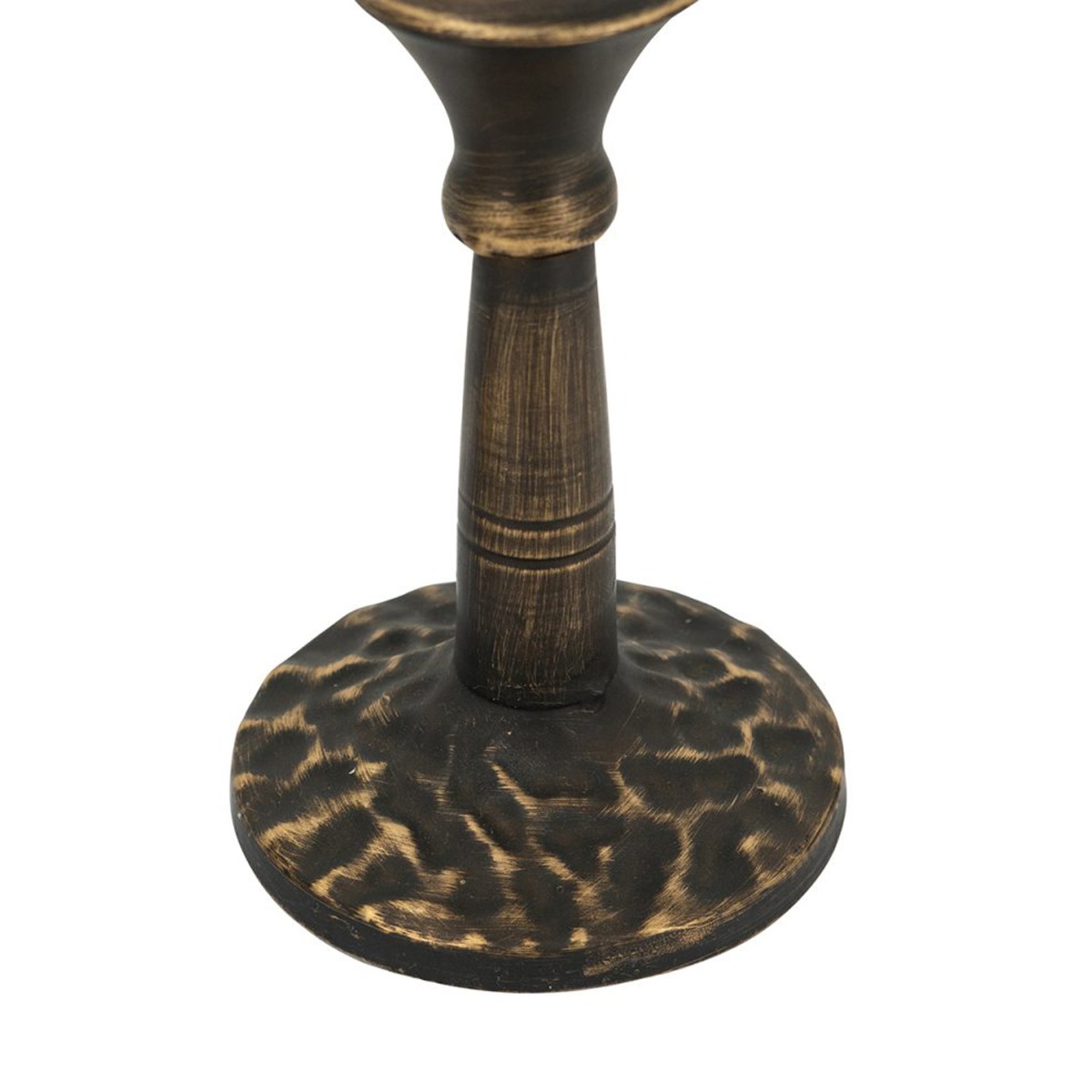 Artekko Solis Μεταλλικό Κηροπήγιο Μαύρο με Χρυσό (9x9x28.5)cm