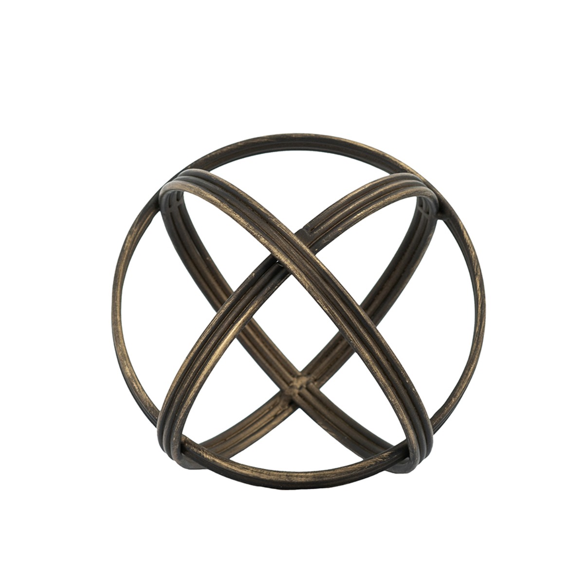 Artekko Solis Μεταλλική Διακοσμητική Σφαίρα σε Μαύρο με Χρυσό (11.5x11.5x11.5)cm