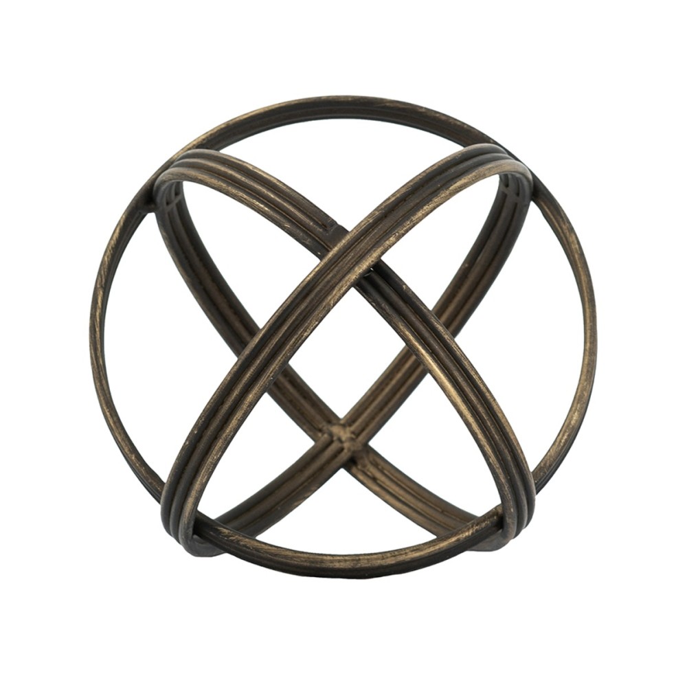 Artekko Solis Μεταλλική Διακοσμητική Σφαίρα σε Μαύρο με Χρυσό (15x15x15)cm