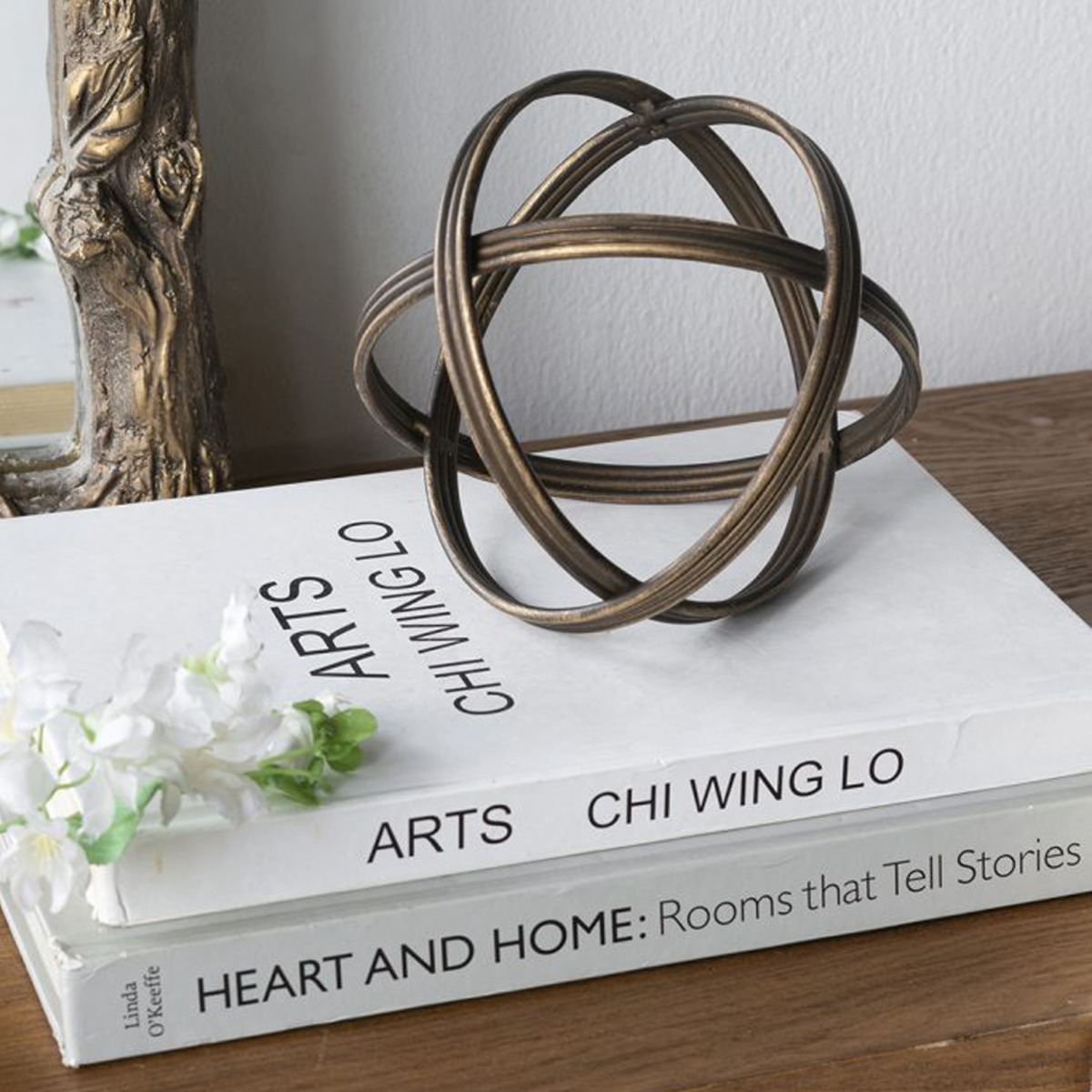 Artekko Solis Μεταλλική Διακοσμητική Σφαίρα σε Μαύρο με Χρυσό (15x15x15)cm