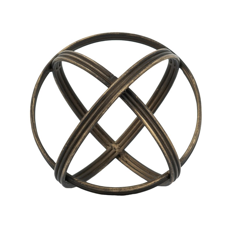 Artekko Solis Μεταλλική Διακοσμητική Σφαίρα σε Μαύρο με Χρυσό (15x15x15)cm