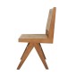 Artekko Lume Καφέ Καρέκλα με Ρατάν από Ξύλο Teak (45x49x89)cm