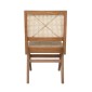 Artekko Lume Καφέ Καρέκλα με Ρατάν από Ξύλο Teak (45x49x89)cm