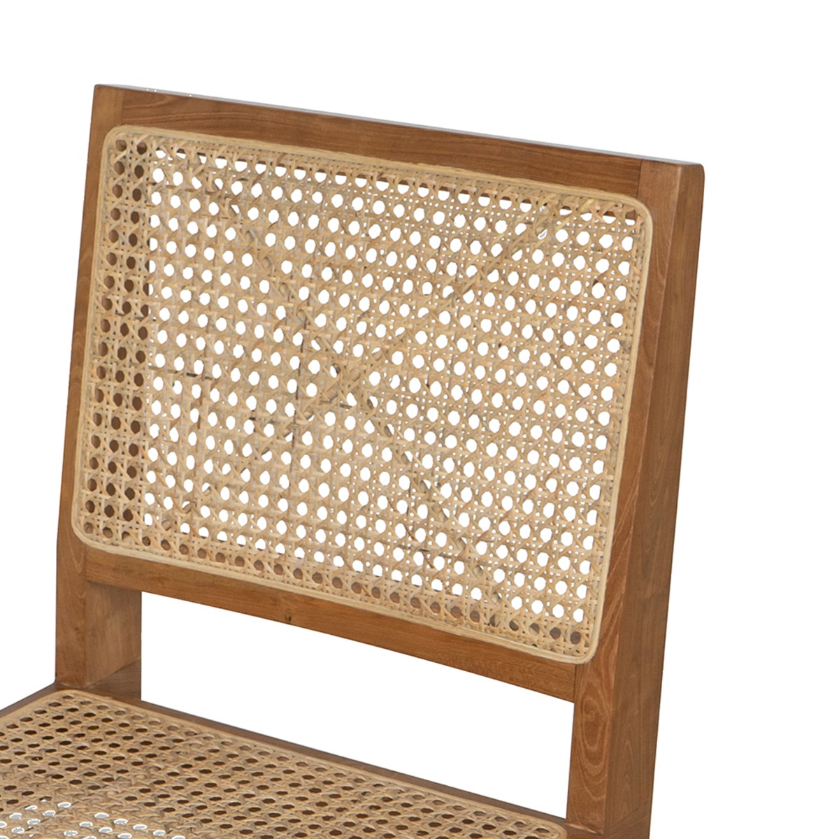 Artekko Lume Καφέ Καρέκλα με Ρατάν από Ξύλο Teak (45x49x89)cm