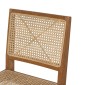 Artekko Lume Καφέ Καρέκλα με Ρατάν από Ξύλο Teak (45x49x89)cm