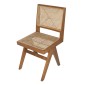 Artekko Lume Καφέ Καρέκλα με Ρατάν από Ξύλο Teak (45x49x89)cm