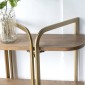 Artekko Lume Καφέ MDF Ραφιέρα με Χρυσό Μεταλλικό Σκελετό (121.5x40x179)cm