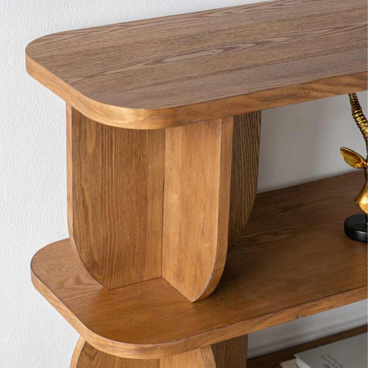 Artekko Lume Καφέ MDF Ραφιέρα (120x38x82.5)cm