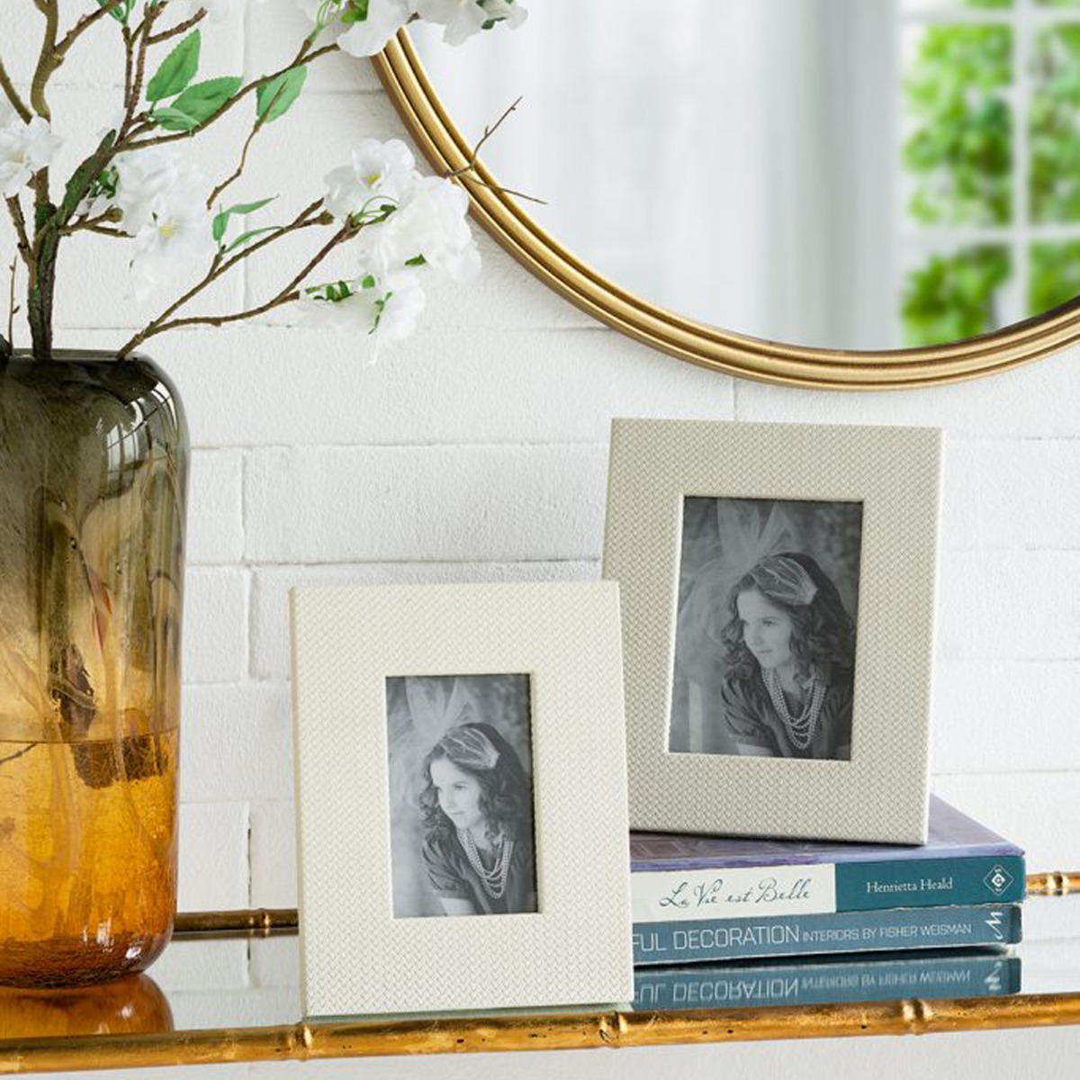 Artekko Lisa MDF Κορνίζα με Λευκό Τεχνόδερμα για Φωτογραφία 4.5x6.5" (21x2x26)cm