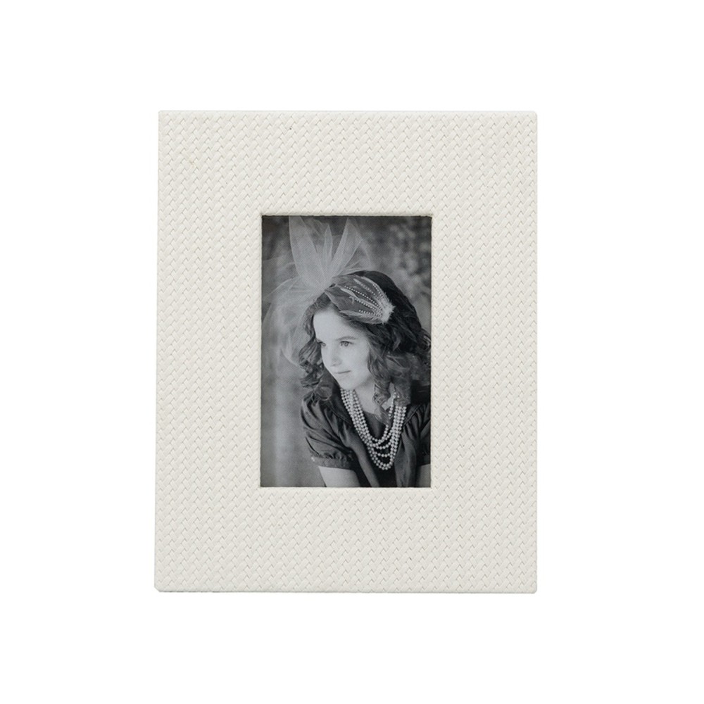 Artekko Lisa MDF Κορνίζα με Λευκό Τεχνόδερμα για Φωτογραφία 3.5x5.5" (19x2x24)cm