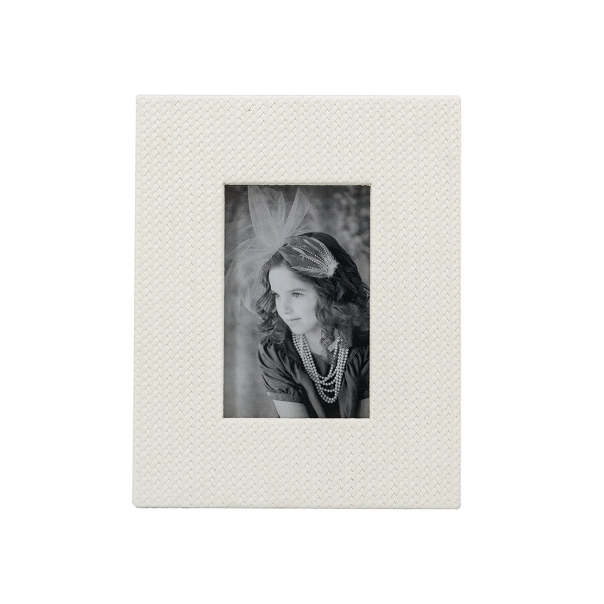 Artekko Lisa MDF Κορνίζα με Λευκό Τεχνόδερμα για Φωτογραφία 3.5x5.5" (19x2x24)cm